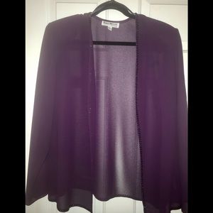 Karen Miller GORGEOUS Purple Sheer Overlay 18